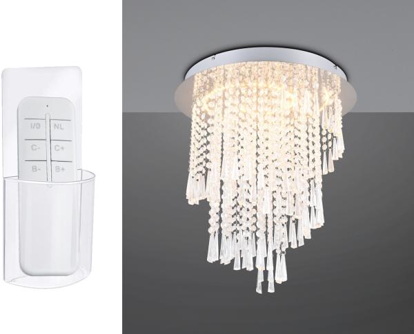 LED Deckenleuchte mit Acryl Kristallbehang und Fernbedienung, Ø 45cm