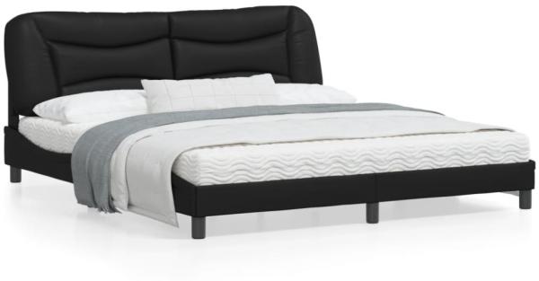 vidaXL Bettgestell ohne Matratze "Hvar" Schwarz 180x200 cm Kunstleder 3208016