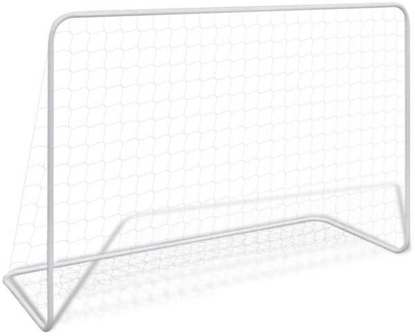 vidaXL Fußballtore 2 Stk. mit Netzen 182×61×122 cm Stahl Weiß 276047