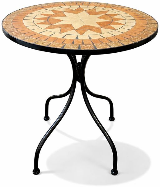 Mediterraner Mosaik Gartentisch Bistrotisch Tisch Outdoortisch Ø60cm