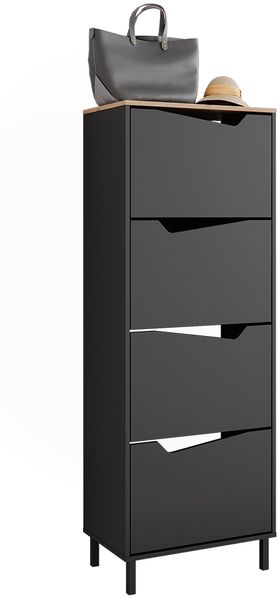 Schuhkipper Marelle Anthrazit/Artisan 60 x 167.4 cm mit 4 Fächern Vicco Bild 5