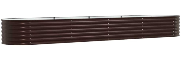 vidaXL Garten-Hochbeet Braun 400 x 80 x 44 cm Stahl 42008137