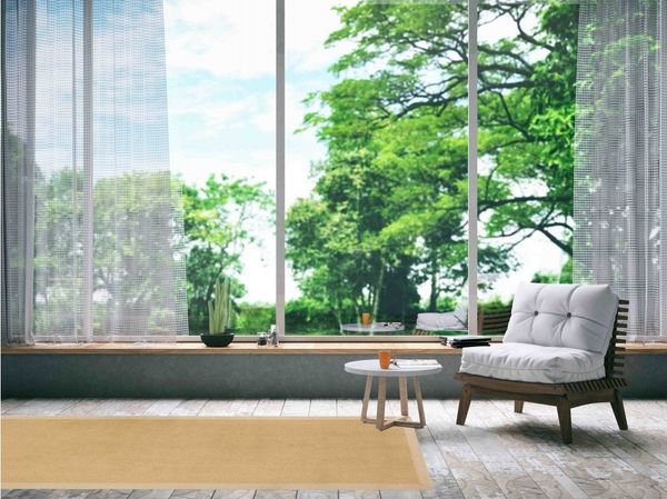 carpetfine Sisalteppich Sisal, auch als Läufer erhältlich, rechteckig, Höhe: 5 mm, mit farbiger Bordüre, Anti Rutsch Rückseite, viele Größen, Wohnzimmer