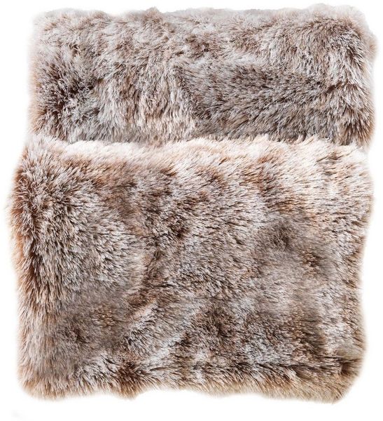 Wohndecke Weiche Decke aus Kunstfell, BEIGE, Douceur d'intérieur