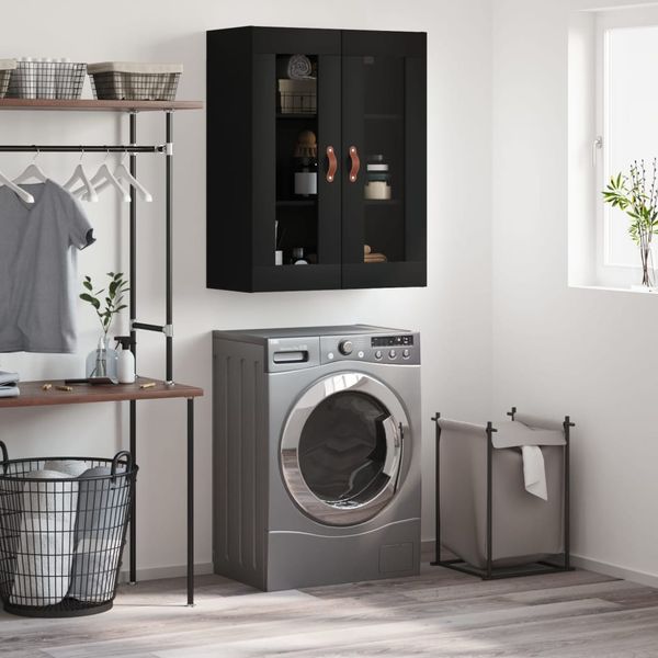 vidaXL Wandschrank Schwarz 69,5x34x90 cm 828453