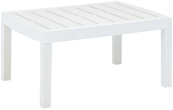 vidaXL Gartentisch Weiß 78x55x38 cm Kunststoff 48814