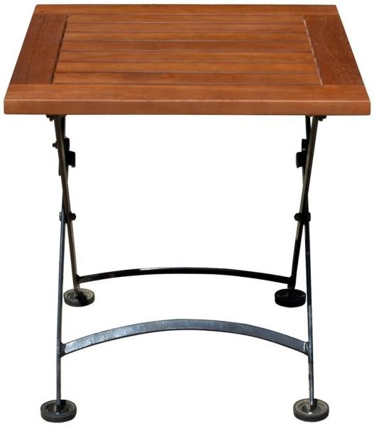 Spetebo Gartentisch Holz Klapptisch mit Metall Gestell 45 cm (Packung, 1-St, Tisch Klappbar), Beistelltisch Gartentisch Dekotisch