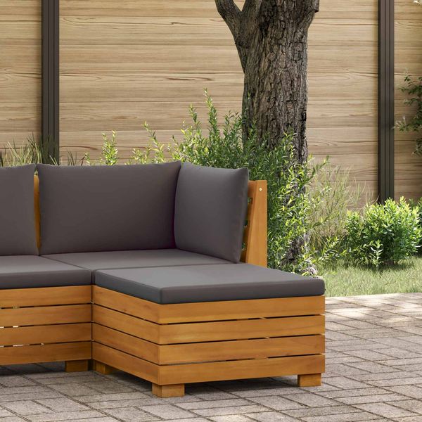 vidaXL Garten-Fußhocker Massivholz Akazie Braun 42022437