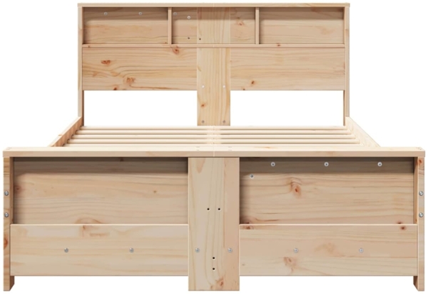 vidaXL Bettrahmen mit Kopfteil Braun 120 x 190 cm Holzwerkstoff 877245 Bild 4