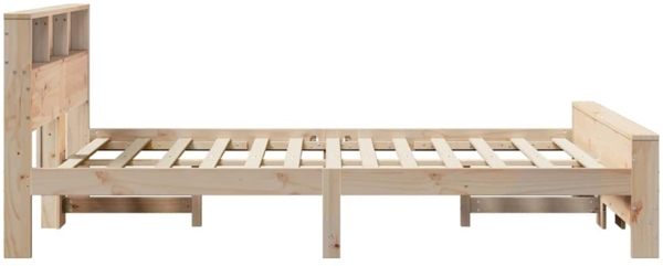 vidaXL Bettrahmen mit Kopfteil Braun 120 x 190 cm Holzwerkstoff 877245 Bild 5