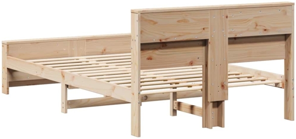 vidaXL Bettrahmen mit Kopfteil Braun 120 x 190 cm Holzwerkstoff 877245 Bild 6