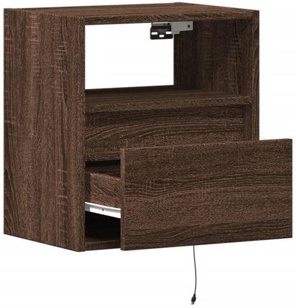 vidaXL TV-Wandschrank mit LED-Beleuchtung Eichen-Optik 41x31x45 cm 852325 Bild 9