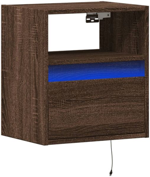 vidaXL TV-Wandschrank mit LED-Beleuchtung Eichen-Optik 41x31x45 cm 852325 Bild 3