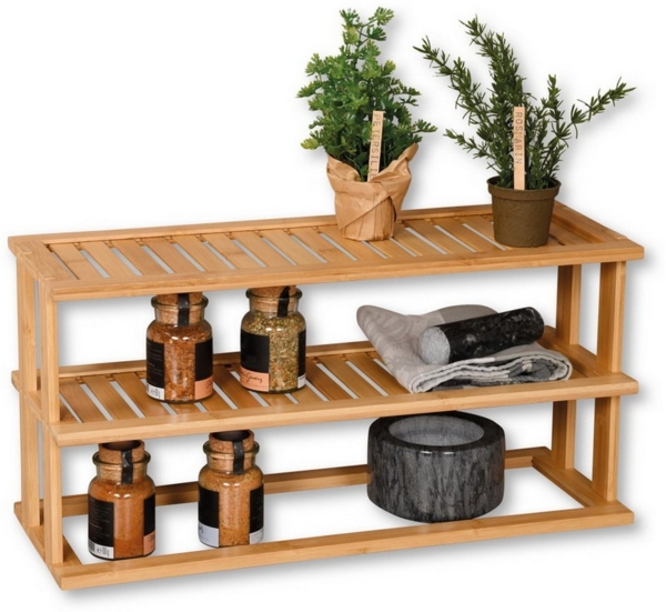 KESPER Küchenregal 58806 aus FSC-zertifiziertem Bambus / Ablagefläche