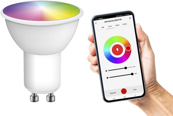 EMOS GoSmart - Smart Home RGB LED-Lampe Spot MR16 mit App - GU10 - dimmbar, mehrfarbig & Weißtöne - 400lm - 4,8W (statt 35W Glühbirne) - 20 000 Stunden - WiFi - Google Home und Alexa kompatibel