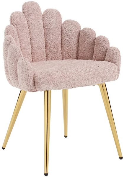 WAHSON OFFICE CHAIRS Loungesessel Kunstfell Loungesessel Polsterstuhl mit Metallbeinen Einzelsessel (1-St)