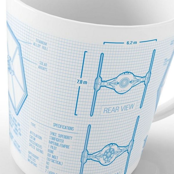 style3 Tasse, 1-tlg, Keramik, TIE-Fighter Kaffeebecher Tasse blaupause star krieg der sterne wars