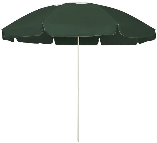 vidaXL Strandschirm Grün 240 cm 314713