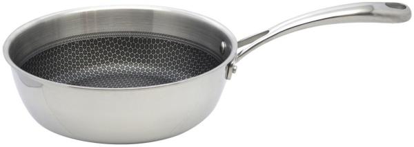 Elo Schmorpfanne RELIEF, Ø 20 cm, Grau, Elektro, Gas, Induktion, Edelstahl 18/10, Antihaftbeschichtet, backofengeeignet bis 240 °C