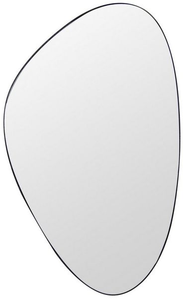 riess-ambiente Wandspiegel NOEMI 90cm schwarz · asymmetrischer Spiegel mit schwarzem Rahmen, gerahmter Mirror zum Aufhängen · Flur · vertikal & horizontal · Design