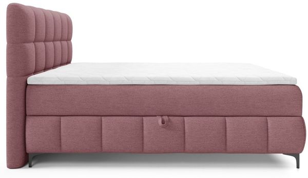 Boxspringbett Schlafzimmerbett SOPHIE 100x200cm Stoff Aragon Bordeauxrot Bild 2