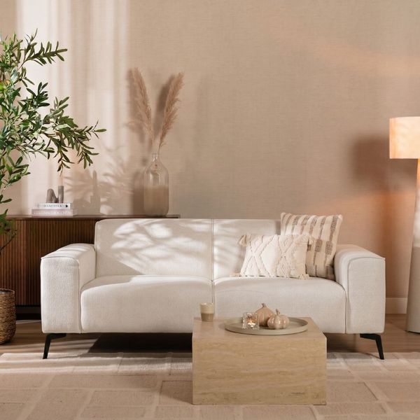 Bronx71 Sofa Vegas 2,5-Sitzer Stoff meliert off white
