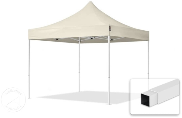3x3 m Faltpavillon, ECONOMY Stahl 30mm, creme