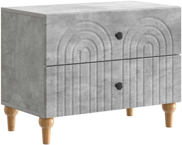 vidaXL Nachttisch Betongrau 62 x 34,5 x 48 cm Holzwerkstoff 894088
