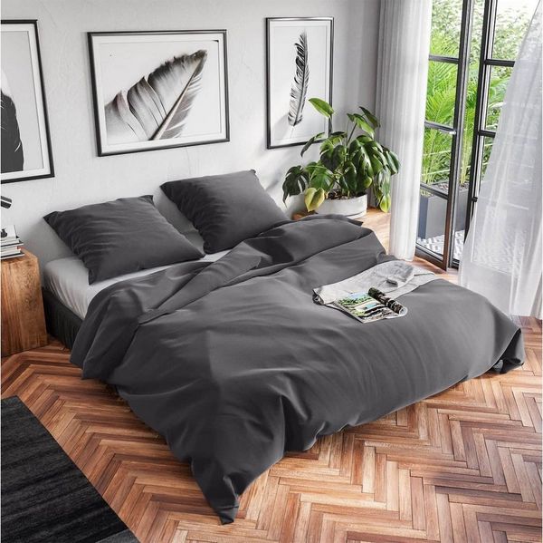 Wolkenfeld Bettwäsche Renforcé Bettwäsche Baumwolle - Natürlich weiches Schlafgefühl, 100% Baumwolle, 2 teilig, 135x200 cm, 155x220 & Übergrößen I inkl. Kissenbezüge 80x80 I uni