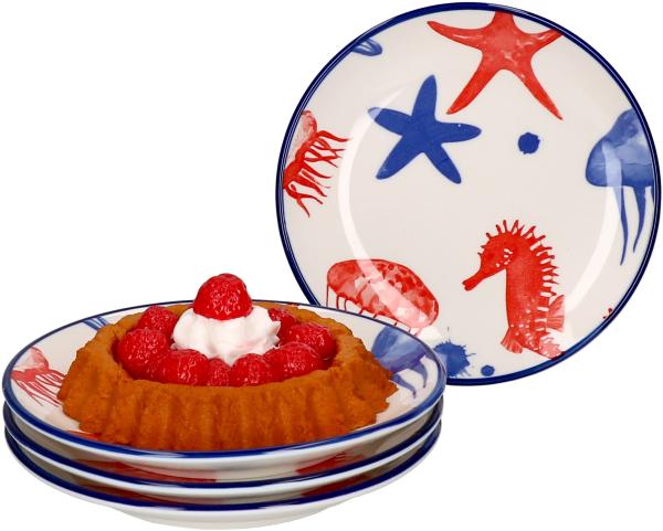 Seaside 4er Set Teller 4 Personen Snack Dessert Ø 14,5 cm Seestern Ritzenhoff