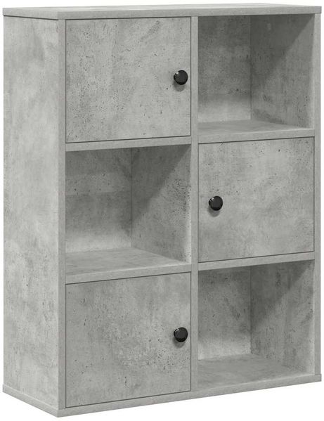 Bücherregal | Standregal Betongrau 60x24x76,5 cm Holzwerkstoff