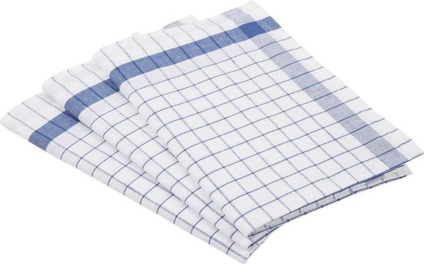ROSS Geschirrtuch Exclusiv, (Set, 3-tlg), Karofond, 50% Baumwolle, 50% Leinen, 50x70 cm