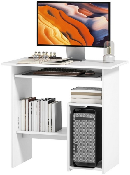 DOPWii Computertisch Computertisch, Schreibtisch, Spanplatte, Metall, 80 x 45 x 75 cm (Schreibtisch ×1), Robust & stabil, Pflegeleicht, Einfache Montage Bild 1