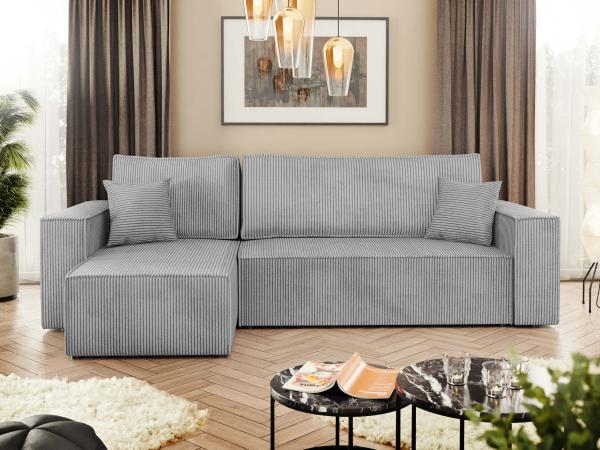 Ecksofa Kobaro Cord (Farbe: Poso 110)