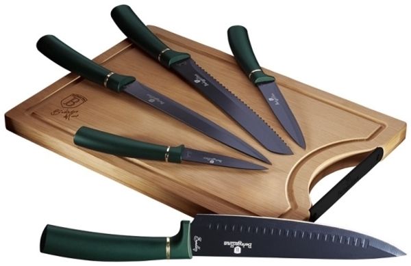 Berlinger Haus BH-2551 Messer-Set Edelstahl Edelstahl Schwarz Grün Holz