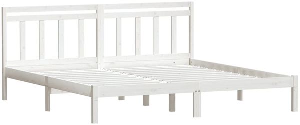 vidaXL Massivholzbett Weiß 180x200 cm 6FT Super King [3100605] Bild 3