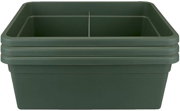 3X Elho Green Basics Beweglicher Garten - Gemüsegarten - Übertopf - Laubgrün - Draußen - L 76.7 x W 57.9 x H 29 cm