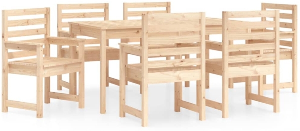 vidaXL 7-tlg. Garten-Essgruppe Massivholz Kiefer 3154713