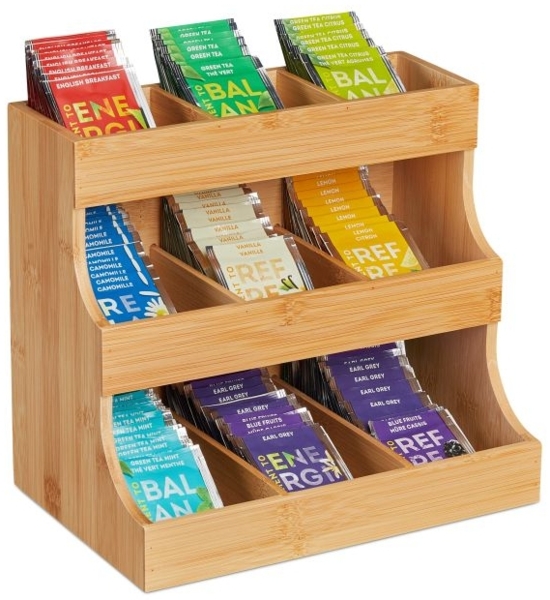 Tee Organizer aus Bambus 9 Fächer 10047490