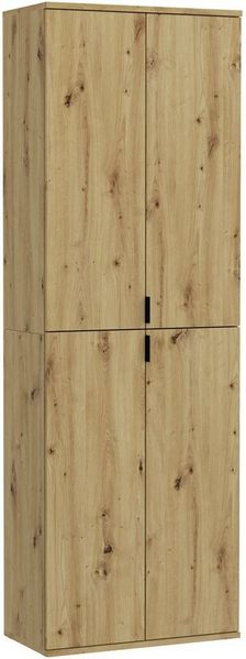 INOSIGN Mehrzweckschrank Trondheim, Höhe 193 cm, 4 Türen, 9 Fächer, 7 Einlegeböden inkl. ausziehbarer Kleiderstange, Garderobenschrank, Kleiderschrank