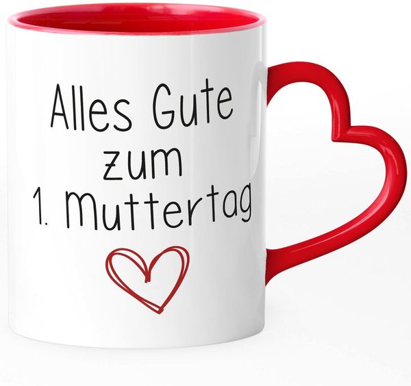 SpecialMe Tasse Kaffee-Tasse Alles Gute zum 1. Muttertag Geschenk für frischgebackene, Keramik