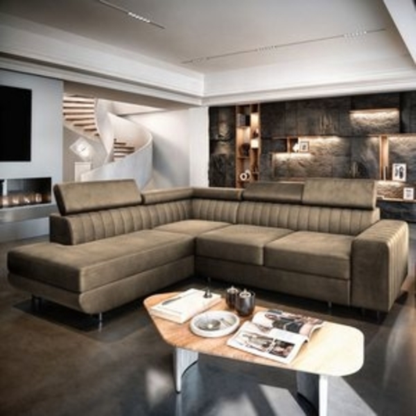 Masseno Ecksofa NOLA mit Schlaffunktion L-Form, Sofa mit Bettkasten Bild 6