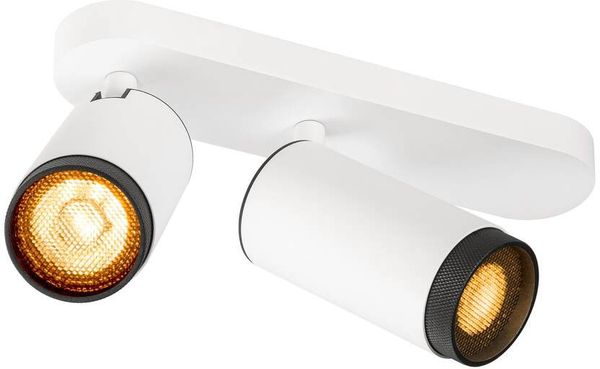 SLV GRIP! L, SPOT CL, double, QPAR51, Deckenaufbauleuchte, zylindrisch, 2 x max. 6 Watt, weiß - Wand- und Deckenleuchten