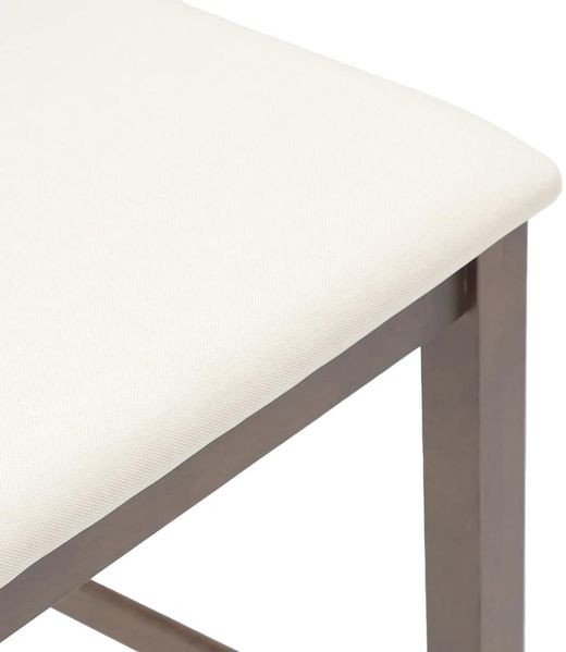 vidaXL Barhocker mit Kissen 2 Stk. Braun Massivholz Gummibaum 4102555 Bild 8