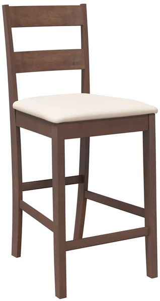 vidaXL Barhocker mit Kissen 2 Stk. Braun Massivholz Gummibaum 4102555 Bild 4
