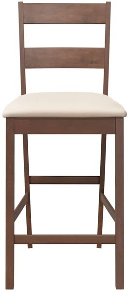 vidaXL Barhocker mit Kissen 2 Stk. Braun Massivholz Gummibaum 4102555 Bild 5