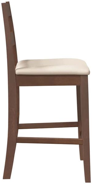 vidaXL Barhocker mit Kissen 2 Stk. Braun Massivholz Gummibaum 4102555 Bild 6
