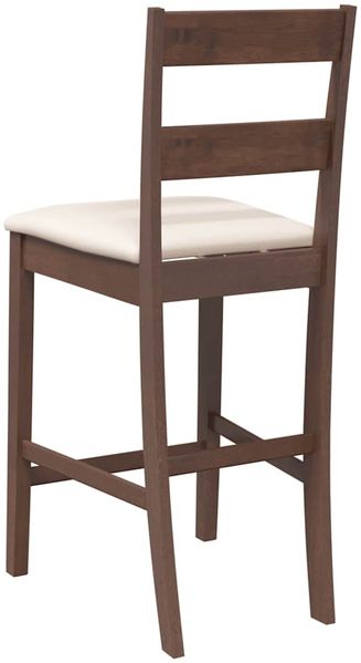 vidaXL Barhocker mit Kissen 2 Stk. Braun Massivholz Gummibaum 4102555 Bild 7