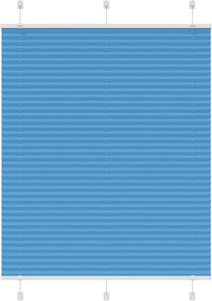 vidaXL Plissee Blau 110x100 cm Stoffbreite 109,4 cm Polyester 4015179