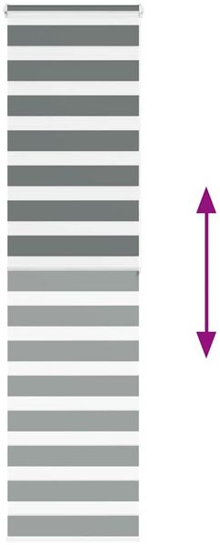 vidaXL Doppelrollo Dunkelgrau 60x200 cm Stoffbreite 55,9 cm Polyester 4014149 Bild 5